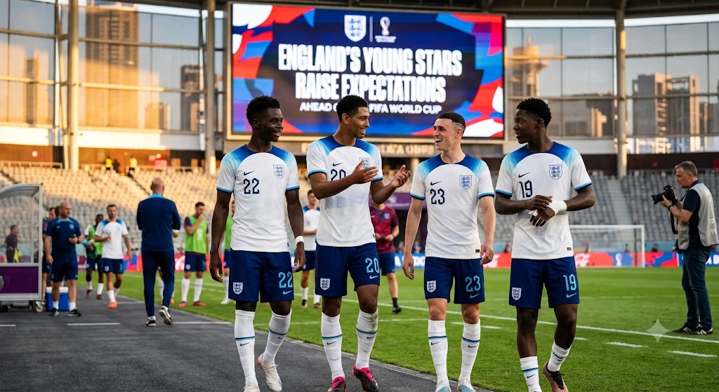 England's Young Stars Raise Expectations Ahead of the FIFA World Cup - logo
