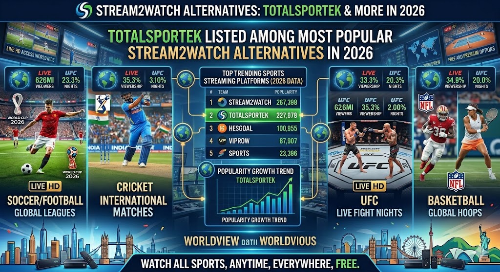 TotalSportek Listed Among Most Popular Stream2Watch Alternatives in 2026
