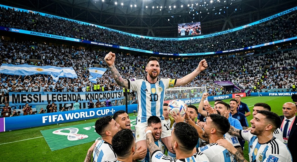 Messi Leads Argentina Into World Cup Knockout Stage