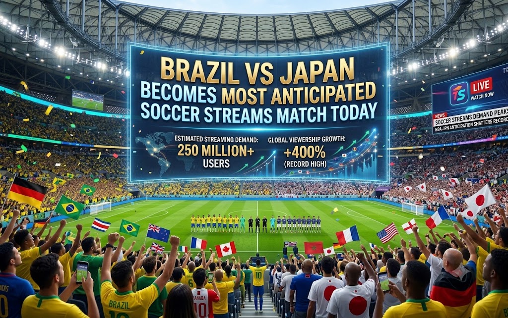 Brazil vs Japan Becomes Most Anticipated Soccer Streams Match Today