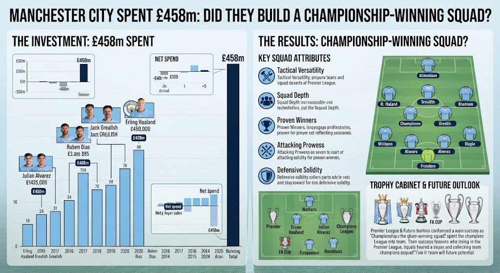 Manchester City Spent £458m: Did They Build a Championship-Winning Squad? - logo